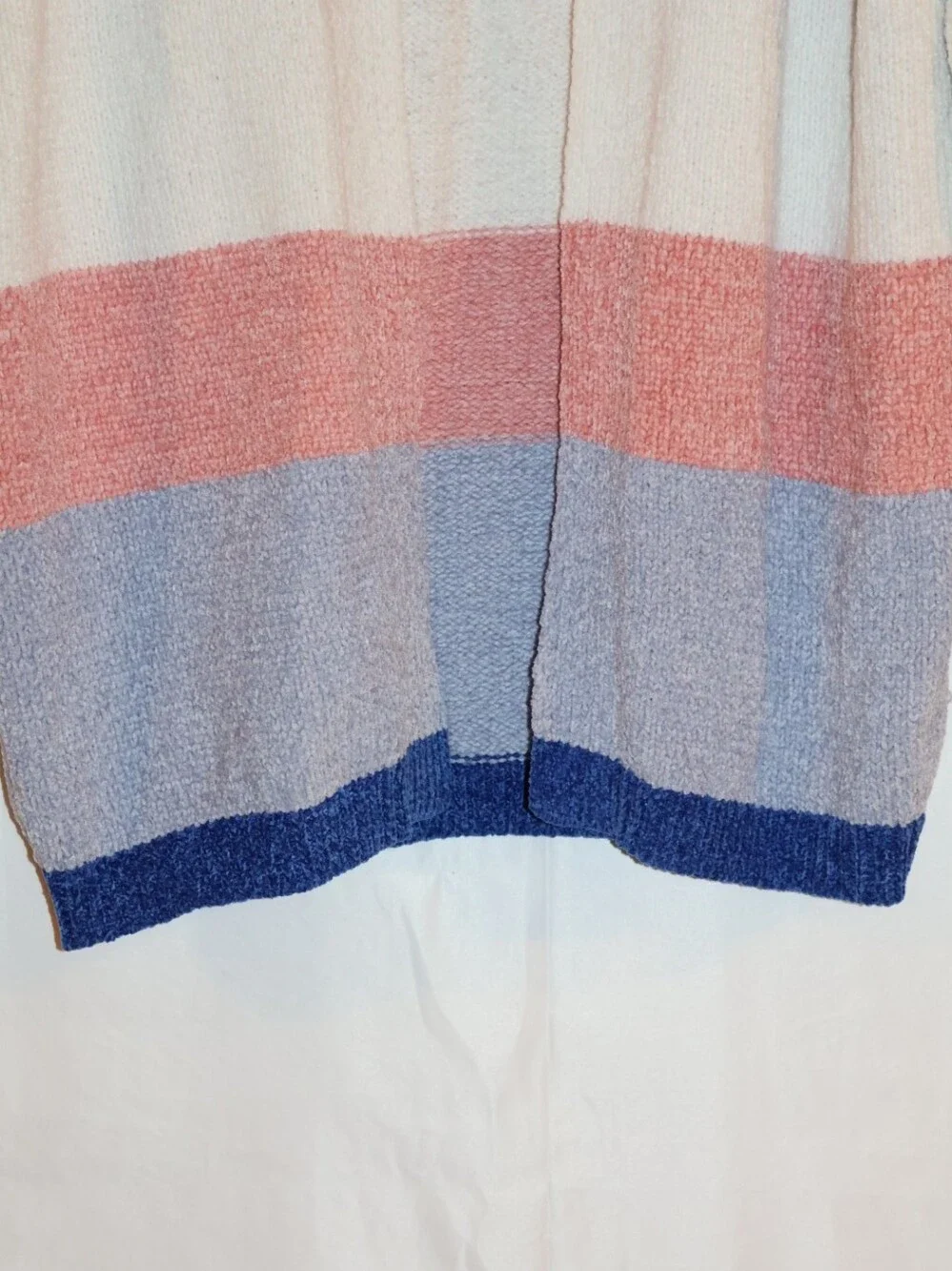 The Mint Open-Front Horizontal Stripe Cardigan Sweater.